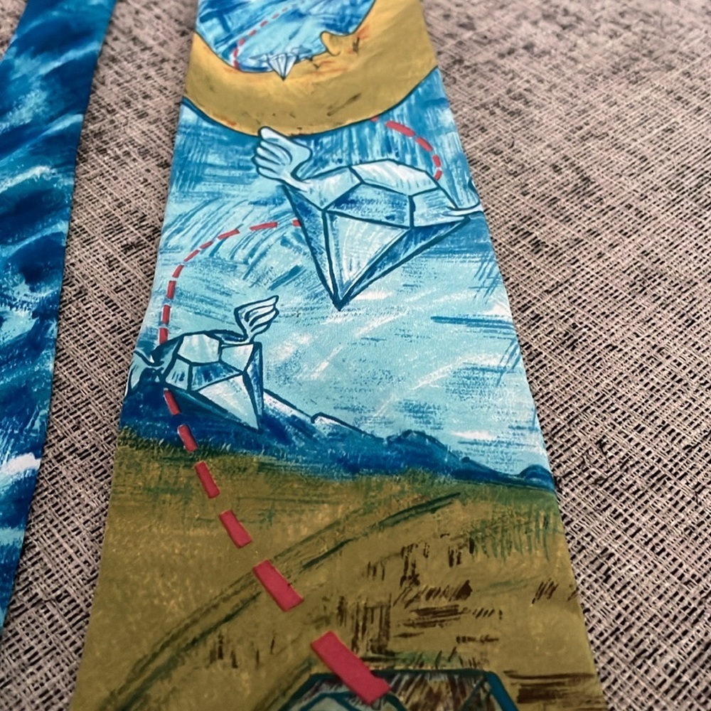 Vintage NWT Beatles “Lucy In The Sky with Diamonds” Silk Tie - Picture 3 of 10